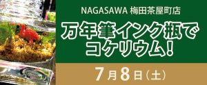 万年筆インク瓶でコケリウム! @NAGASAWA梅田茶屋町店