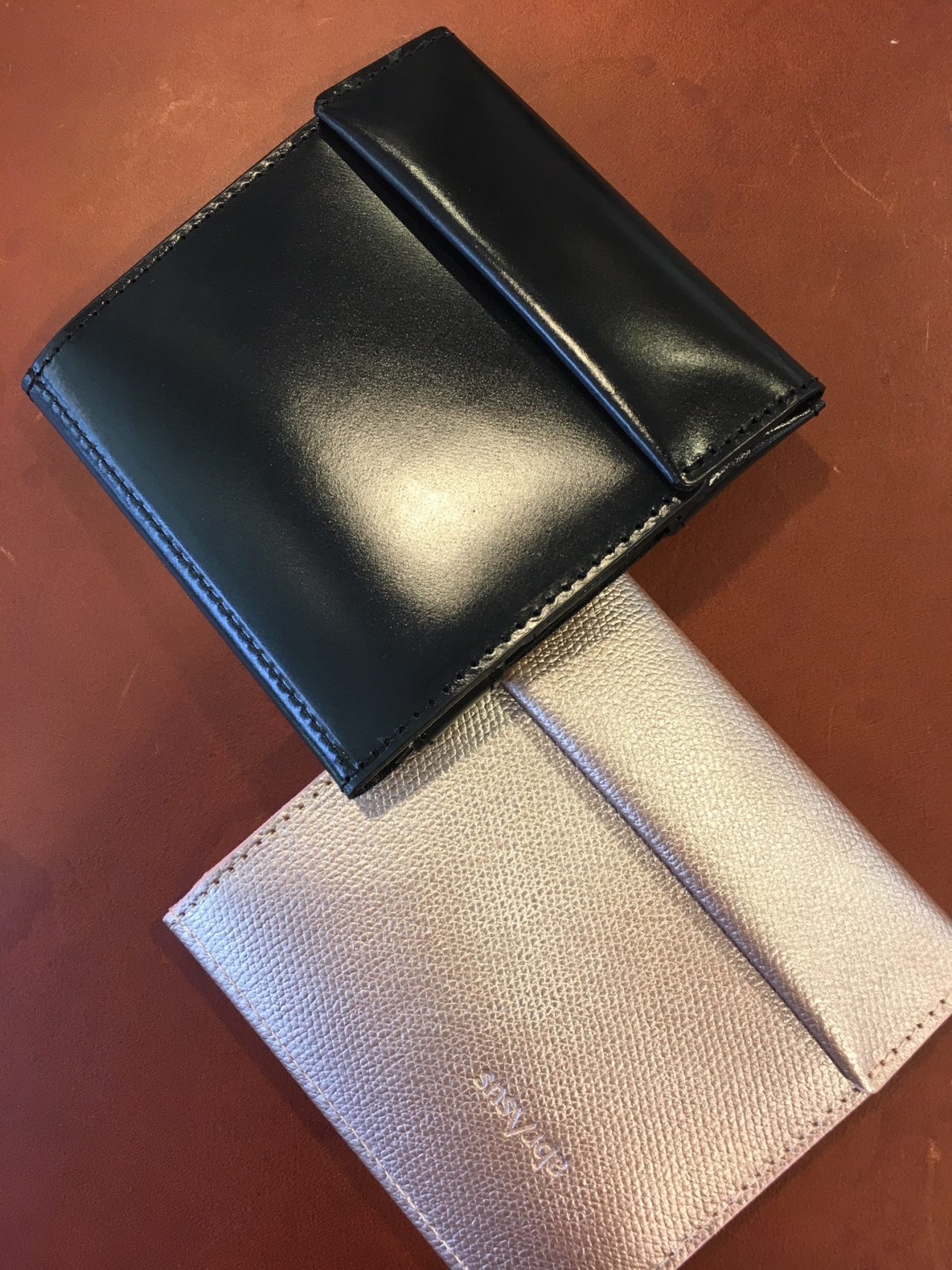 折り財布abrAsus(アブラサス) 薄い財布 ブラック 二つ折り