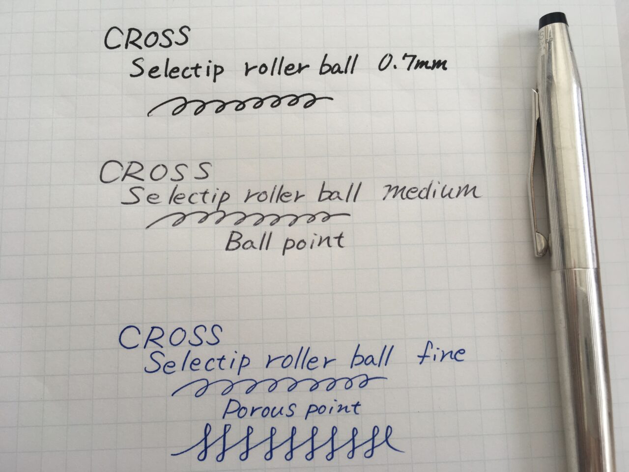 ペン1本で筆記バリエーションさまざま Cross クロス セレクチップローラーボール対応リフィルを書き比べ ナガサワ文具センター