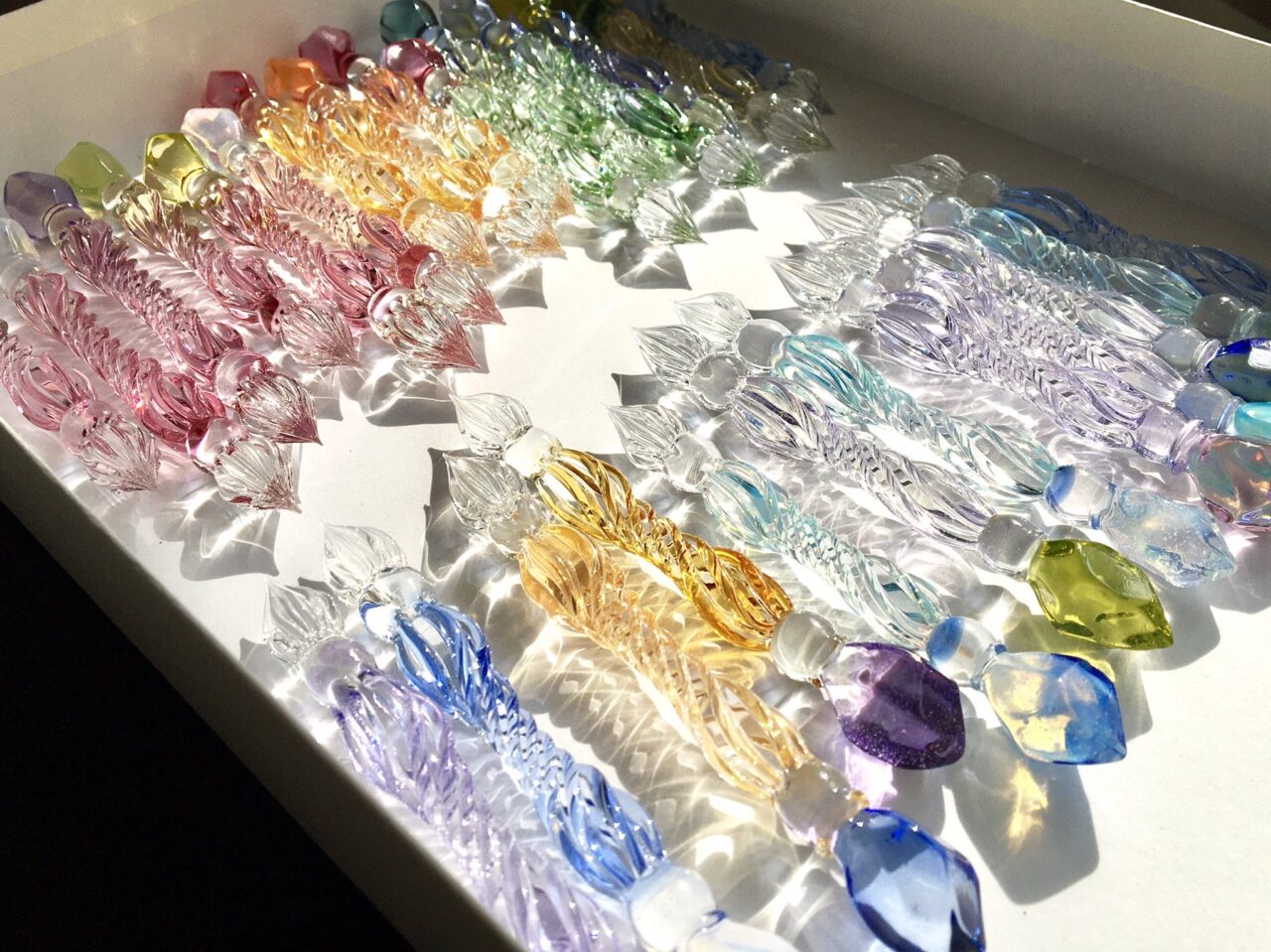 paraglassガラスペン Ore glass pen ローズクォーツピンク-