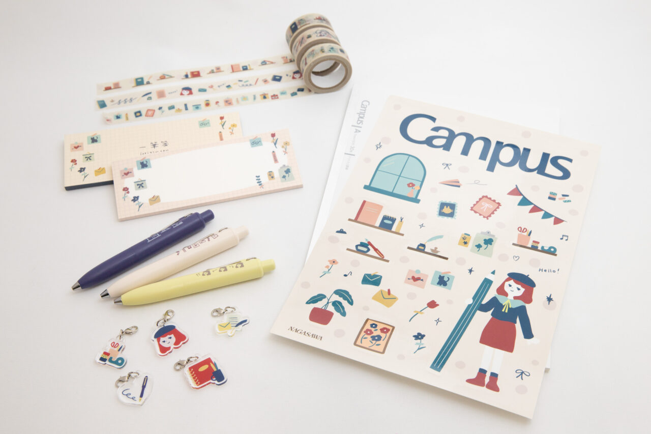 イベント限定商品「Campupノート/マスキングテープ/ユニボールOne P
